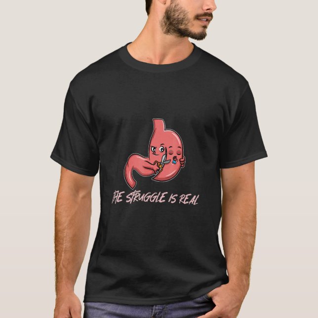 Gastric Sleeve Bariatric Surgery Humor Pun Joke T Shirt (Framsida)