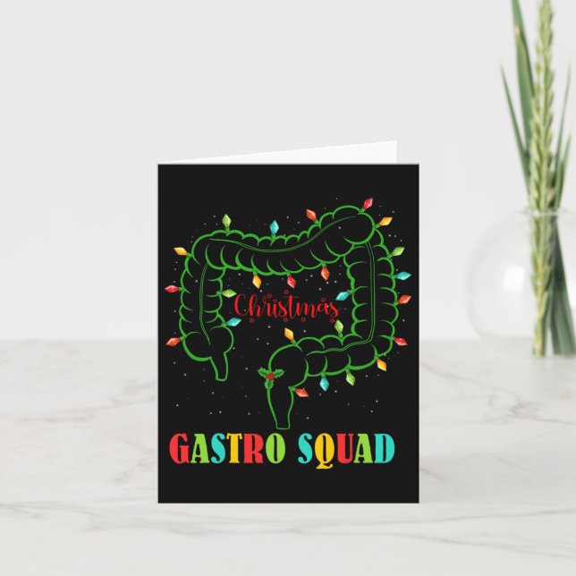 Gastro Nurse Squad Roligt jul Ljus Gastroente Kort (Framsida)