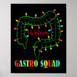 Gastro Nurse Squad Roligt jul Ljus Gastroente Poster