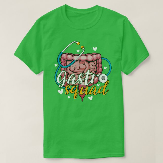 Gastro Squad Gastroenterology Nurse GI Endoscopy T Shirt (Design framsida)