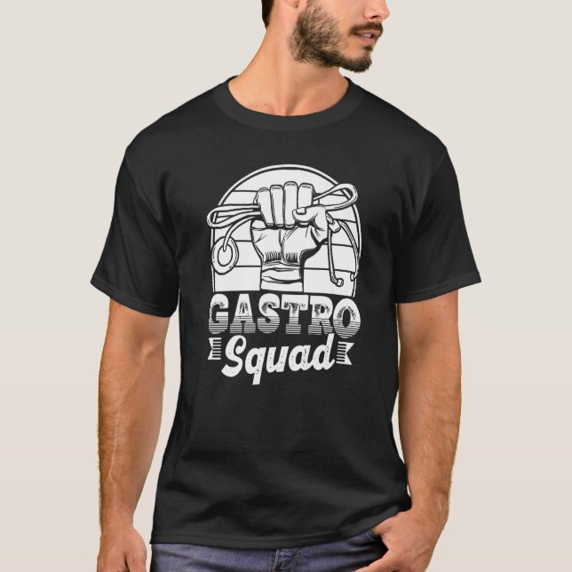 Gastro Squad Medical Assistant Doktor Gastroentero T Shirt (Framsida)