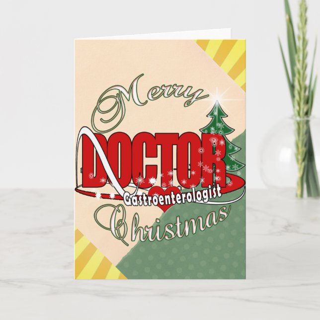 Gastroenterolog DOKTOR CHRISTMAS Helgkort (Framsida)