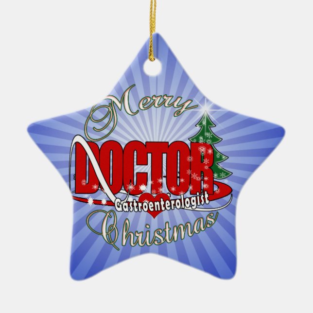 Gastroenterolog DOKTOR CHRISTMAS Julgransprydnad Keramik (Framsidan)