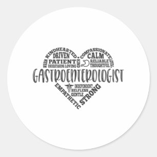 Gastroenterolog, GI doktor, Gastro Runt Klistermärke