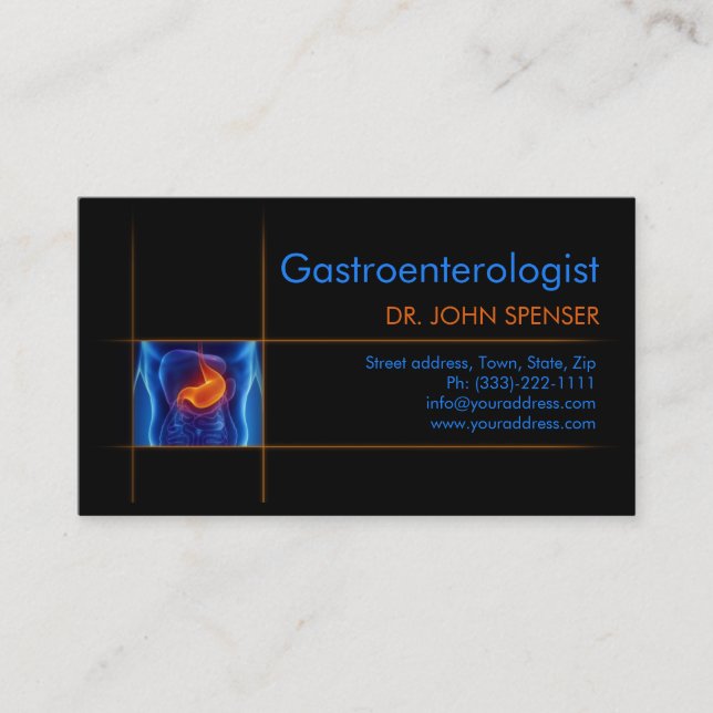 Gastroenterolog Gut Microbiota Doktor-kort Visitkort (Framsida)