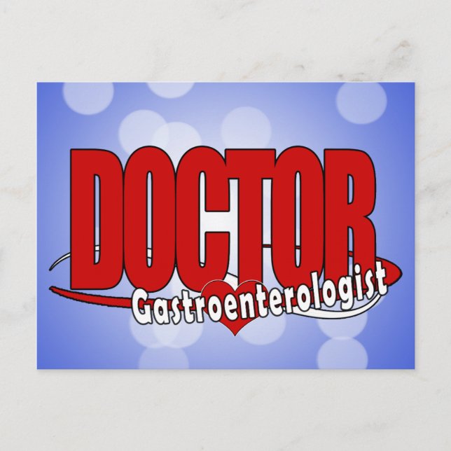 Gastroenterolog LOGO STOR RÖD Vykort (Framsida)