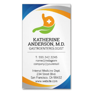 Gastroenterolog Logotyp Intern medicin Magnetiska Visitkort
