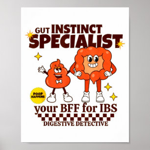 Gastroenterolog Retro Tarm Present Ibs Gi Endast Poster