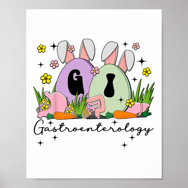 Gastroenterologi Gi Nurse Påskhare Endoscopy T Poster (Framsidan)