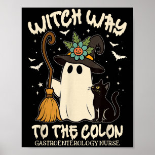 Gastroenterologi Nurse Halloween Endo Nurse Ghost Poster