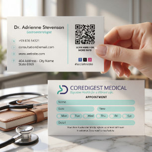 Gastroenterologisk klinik Business Tidsbokning Visitkort