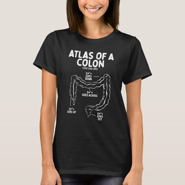 Gastroenterologist Atlas of a Colon Specialist T Shirt (Framsida)