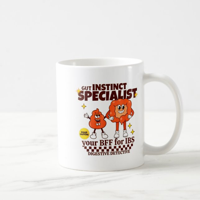 Gastroenterologist Retro Intestine Gift Ibs Gi Nur Kaffemugg (Höger)