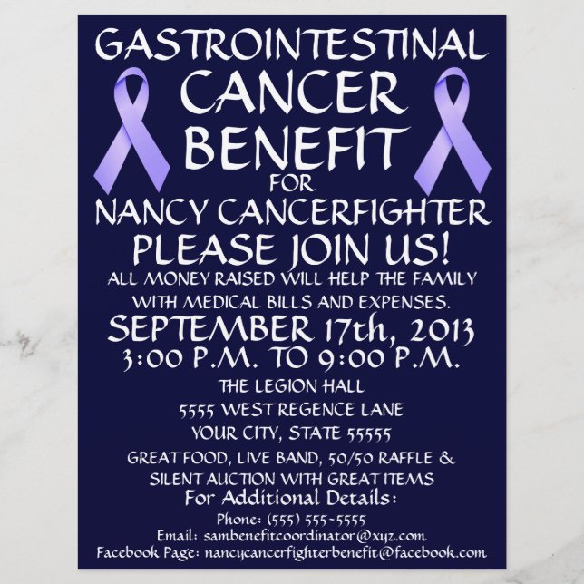 Gastrointestinal cancer Ribbon Benefit Flyer (Framsidan)
