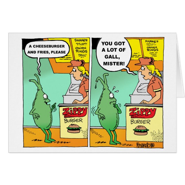 Gastrointestinalt gallblåsakort hälsningskort (Framsidan Horizontal)