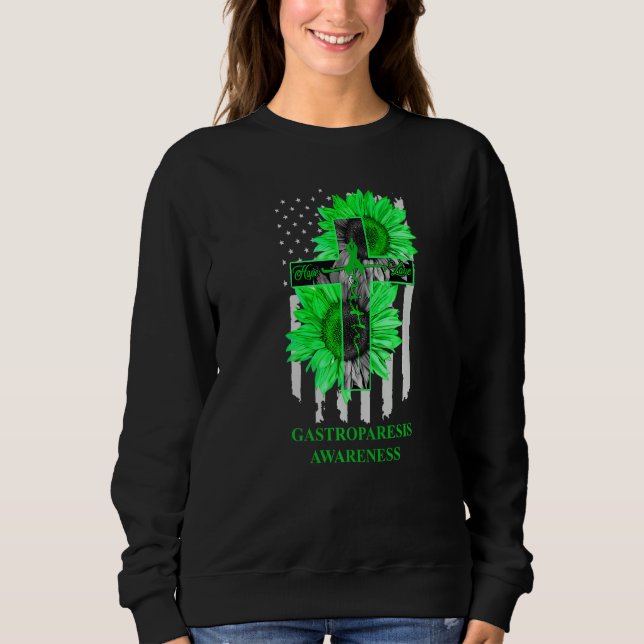 Gastroparesis Awareness Green Ribbon Faith Hope Lo T Shirt (Framsida)