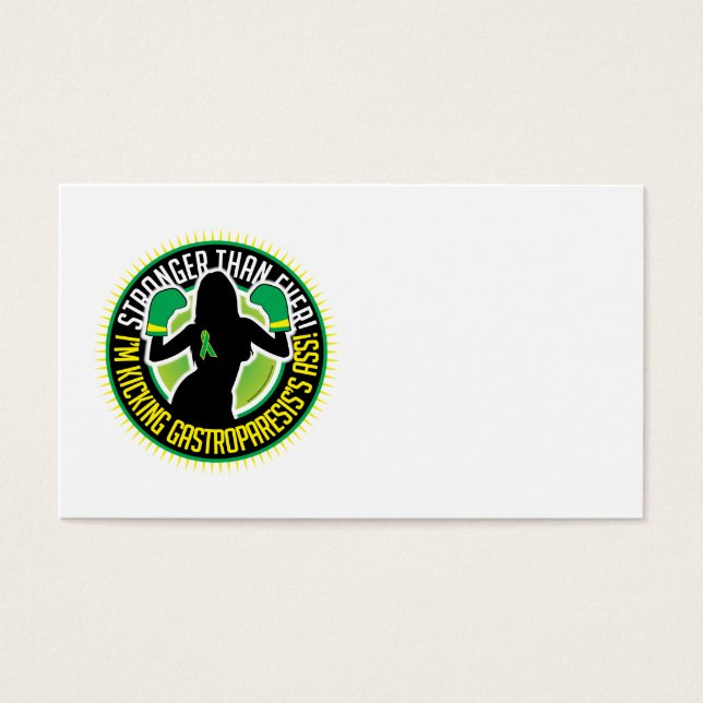 Gastroparesis Boxing Girl Visitkort (Framsidan)