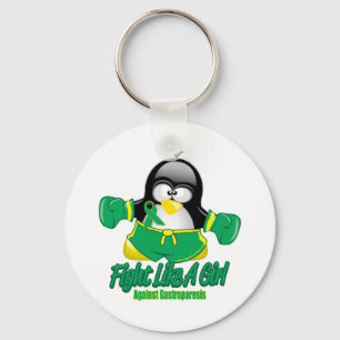 Gastroparesis Fighting Penguin Nyckelring