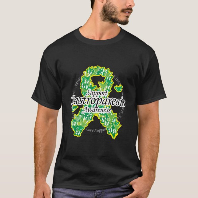 Gastroparesis fjärilsband t shirt (Framsida)