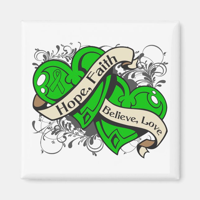 Gastroparesis Hope Faith Dual Heares Magnet (Framsidan)