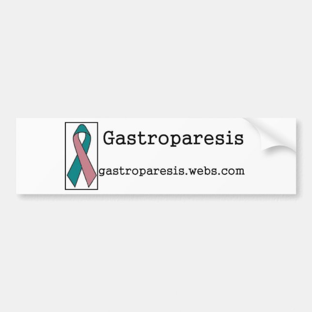 Gastroparesis medvetenhet bildekal (Framsidan)