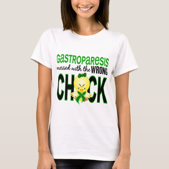 Gastroparesis rörade med den fla chicken t-shirt (Framsida)