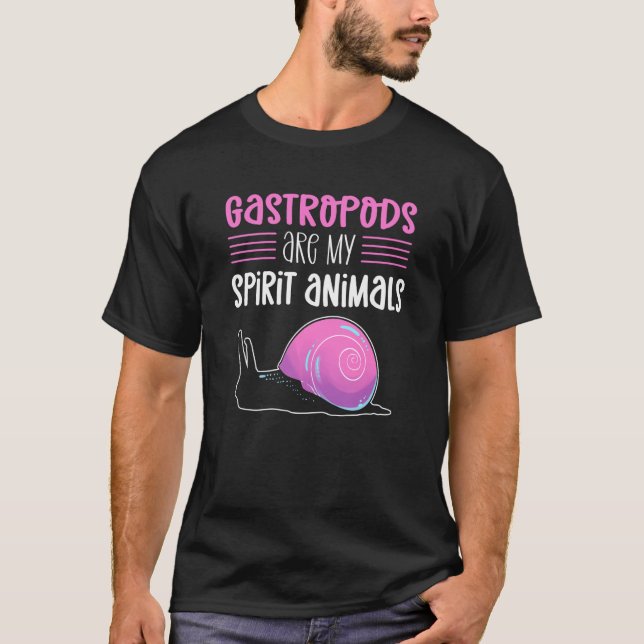 Gastropods Are My Spirit Animal Shelling Beachcomb T Shirt (Framsida)