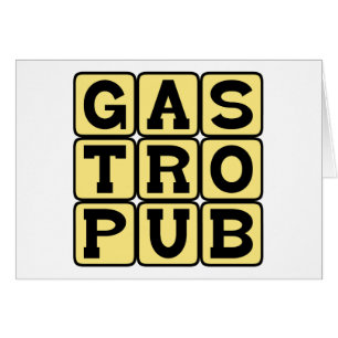Gastropub, Gastrolounge för högklassig öl och mat Hälsningskort