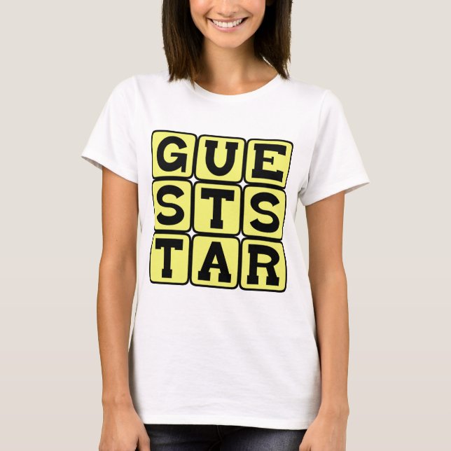 Gäststjärna, framträdande skådespelare tee shirt (Framsida)