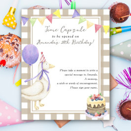 Gästtid Kapsel 1:a födelsedag könsneutral Poster