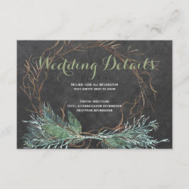 Gästuppgifter för Modern rustik gren-bröllop Tilläggskort