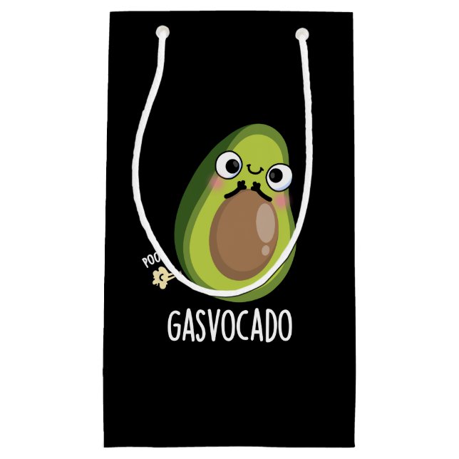 Gasvocado Funny Farting Avocado Pun Mörk BG (Framsidan)