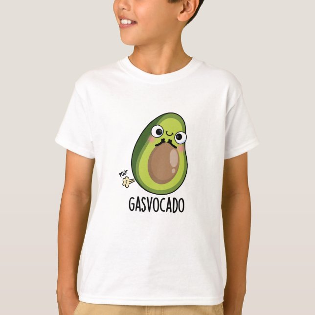 Gasvocado Funny Farting Avocado Pun T Shirt (Framsida)