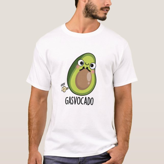 Gasvocado Funny Farting Avocado Pun T Shirt (Framsida)