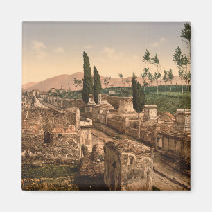 Gata av gravarna, Pompeii, Campania, italien Magnet