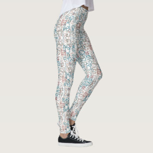 Gåta - cirklar, rektanglar och fyrkanter leggings