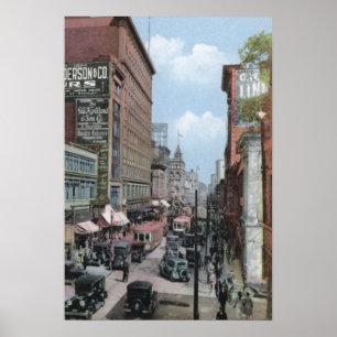 Gata för Montreal Quebec Kanada St Catherine Poster