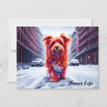 Gata hund i frostiskt vinterslam