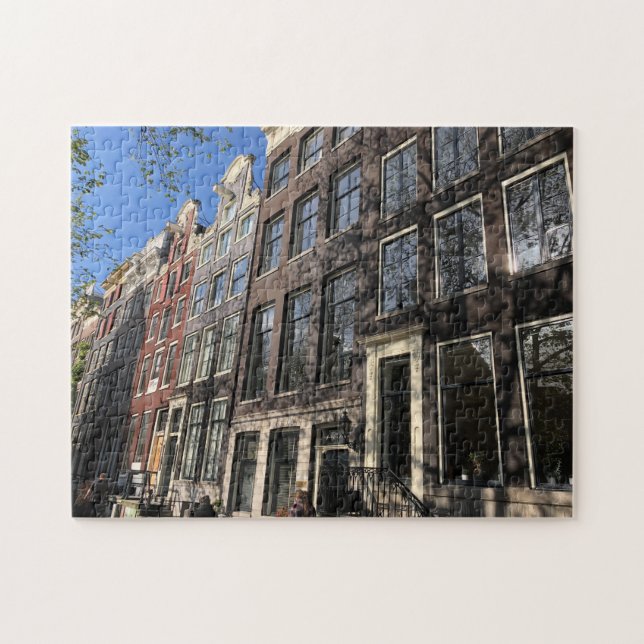 Gata i Amsterdam, Nederländerna. Pussel (Horisontell)