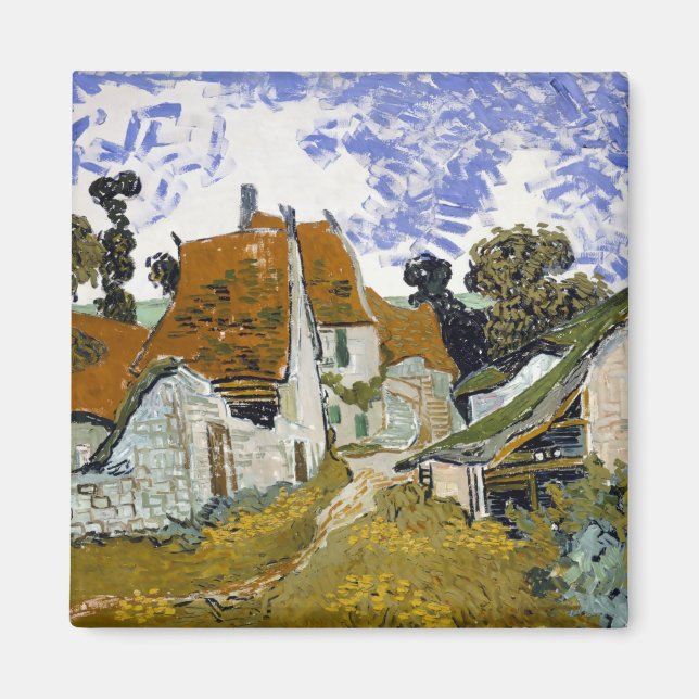 Gata i Auvers-sur-Oise av Vincent van Gogh Magnet (Framsidan)