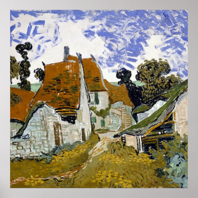 Gata i Auvers-sur-Oise av Vincent van Gogh Poster (Framsidan)