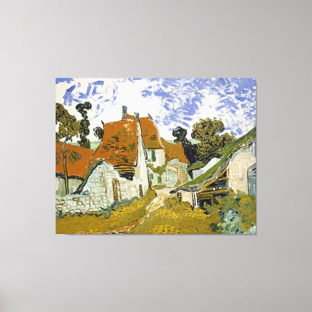 Gata i Auvers-sur-Oise Vincent van Gogh Canvastryck (Framsida)
