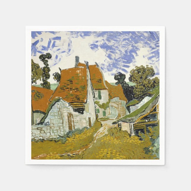 Gata i Auvers-sur-Oise Vincent van Gogh Pappersservett (Framsidan)