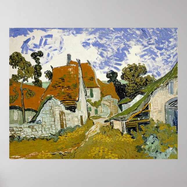 Gata i Auvers-sur-Oise Vincent van Gogh Poster (Framsidan)