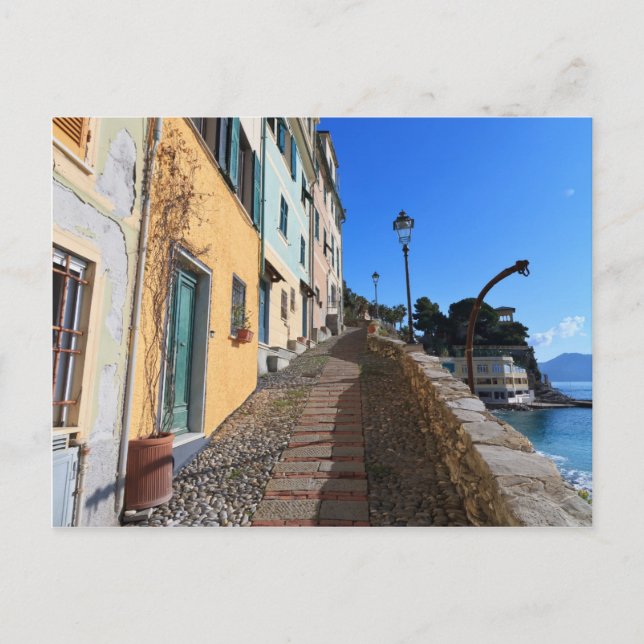 Gata i Bogliasco, Ligurien, Italien Vykort (Framsida)