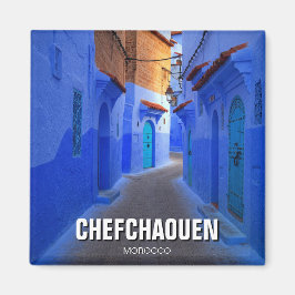 Gata i Chefchaouen Marocko Travel Magnet