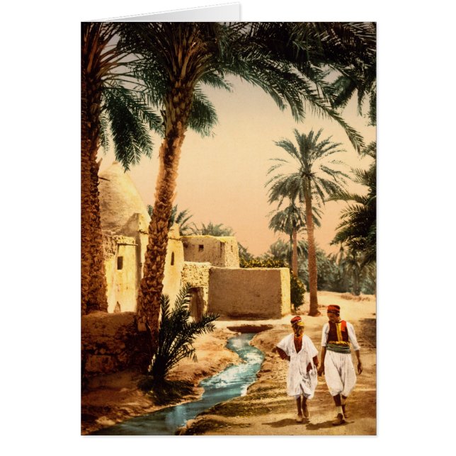 Gata i den gamla staden Biskra, Algeriet Hälsningskort (Framsidan)