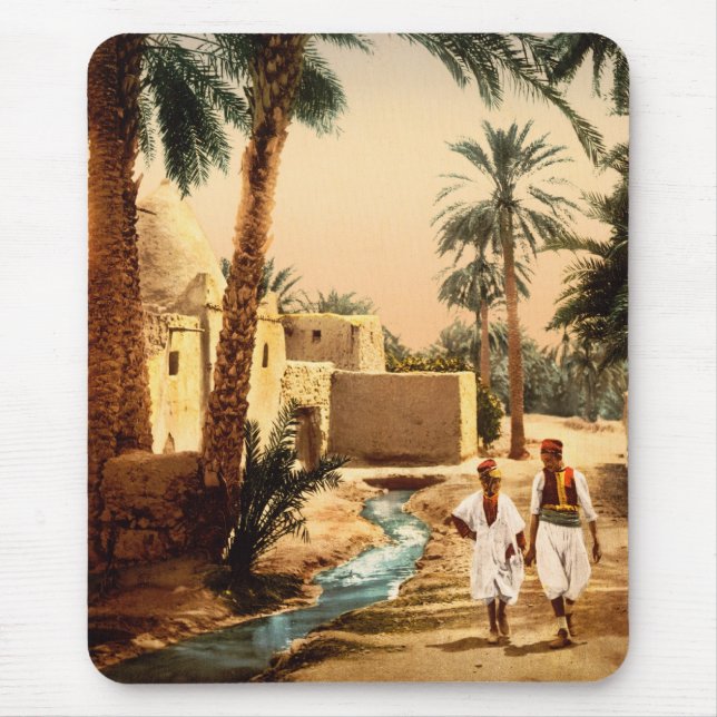 Gata i den gamla staden Biskra, Algeriet Musmatta (Framsidan)