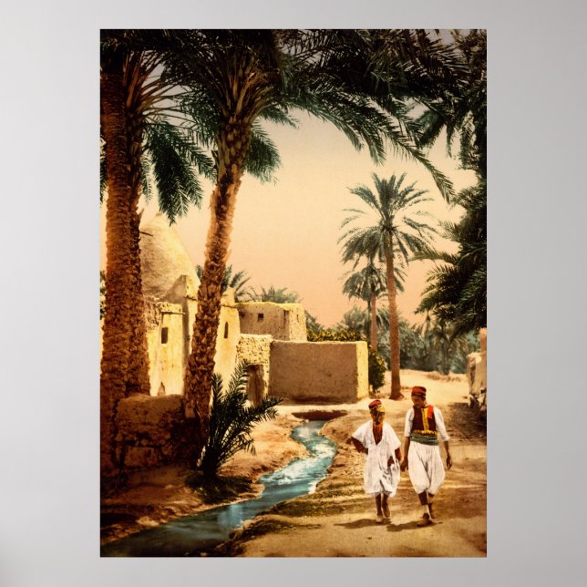 Gata i den gamla staden Biskra Algeriet Poster (Framsidan)