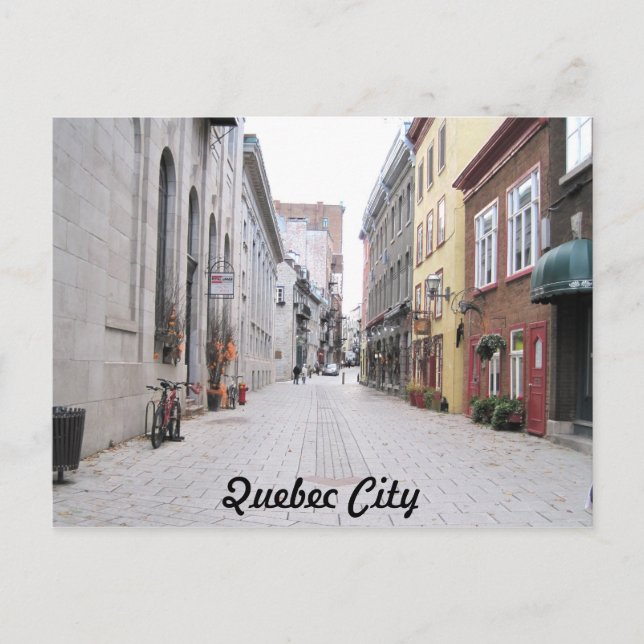 Gata i Gamla Quebec City Vykort (Framsida)